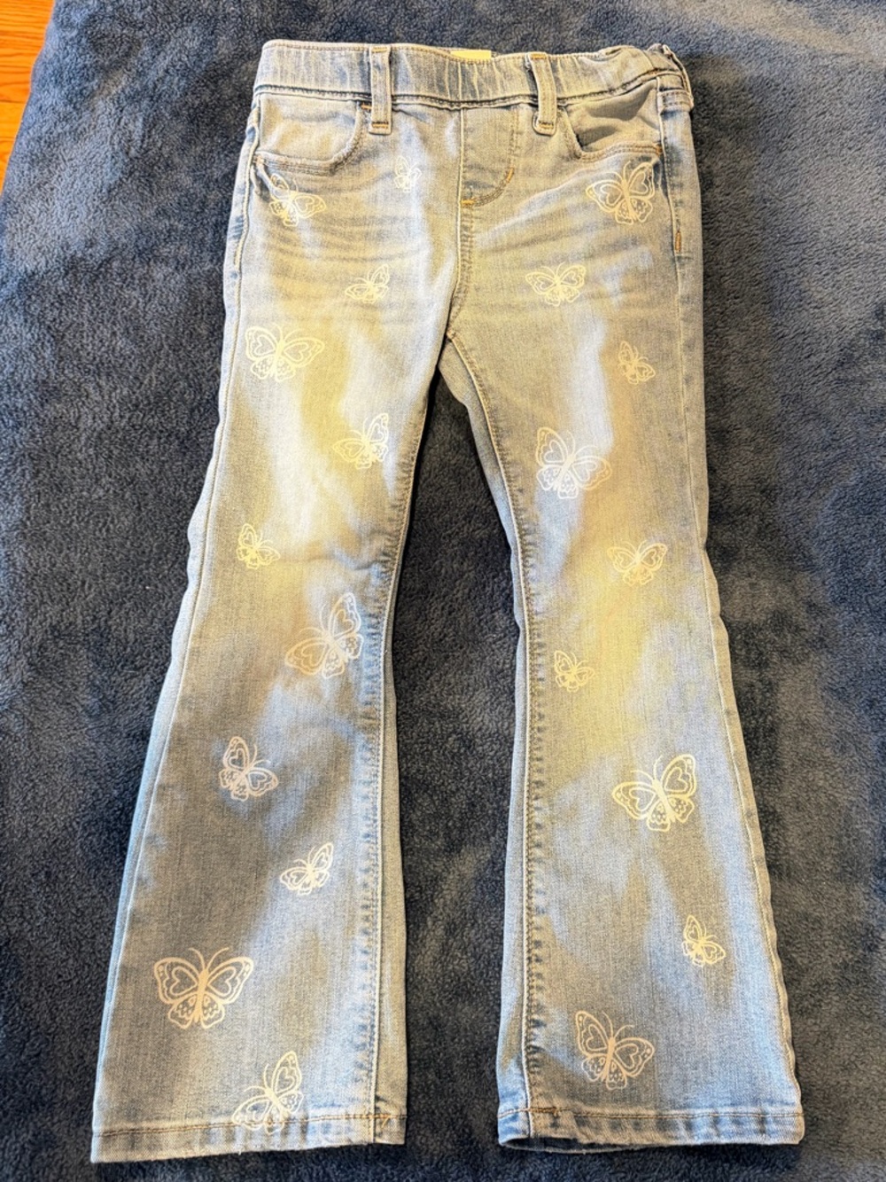Tucker + Tate Light Wash Butterfly Embroidered Flare Jeans